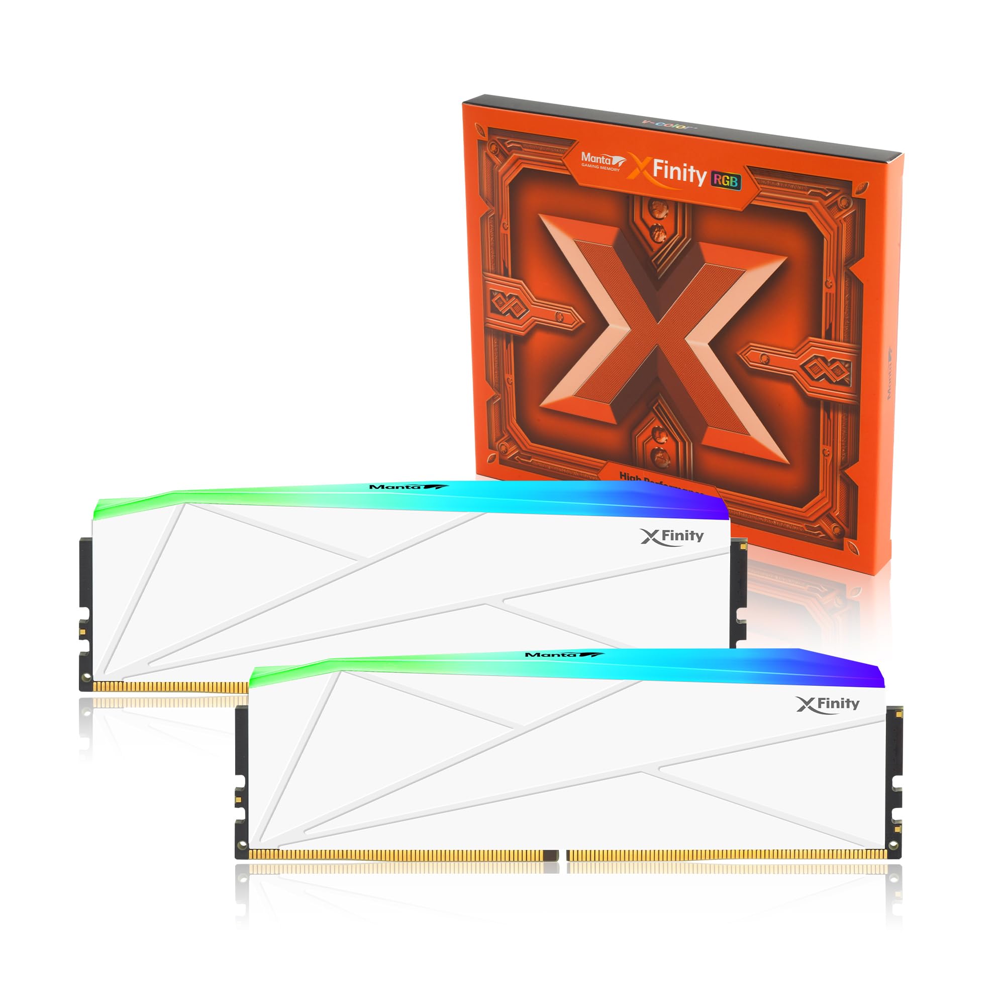 RAM V-COLOR Manta XFinity RGB 16x2 GB DDR5 (WHITE) RAM V-COLOR Manta XFinity RGB 16x2 GB DDR5 (WHITE)